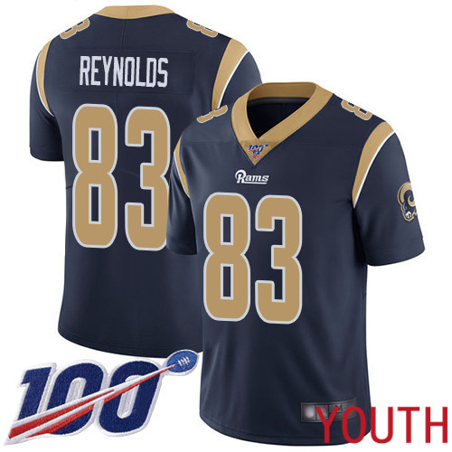 Los Angeles Rams Limited Navy Blue Youth Josh Reynolds Home Jersey NFL Football #83 100th Season Vapor Untouchable->women nfl jersey->Women Jersey
